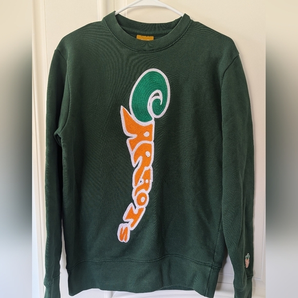 Carrots by Anwar Groovy Wordmark Crewneck Sweatshirt SMALL - Picture 4 of 8